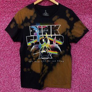 Pink Floyd the Dark Side of the Moon Bleach Dye Rock Tshirt size Small